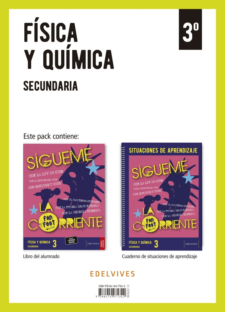 Proyecto: Fanfest. F�sica y Qu�mica 3 Secundaria [Valencia]. Libro del alumnado + Cuaderno