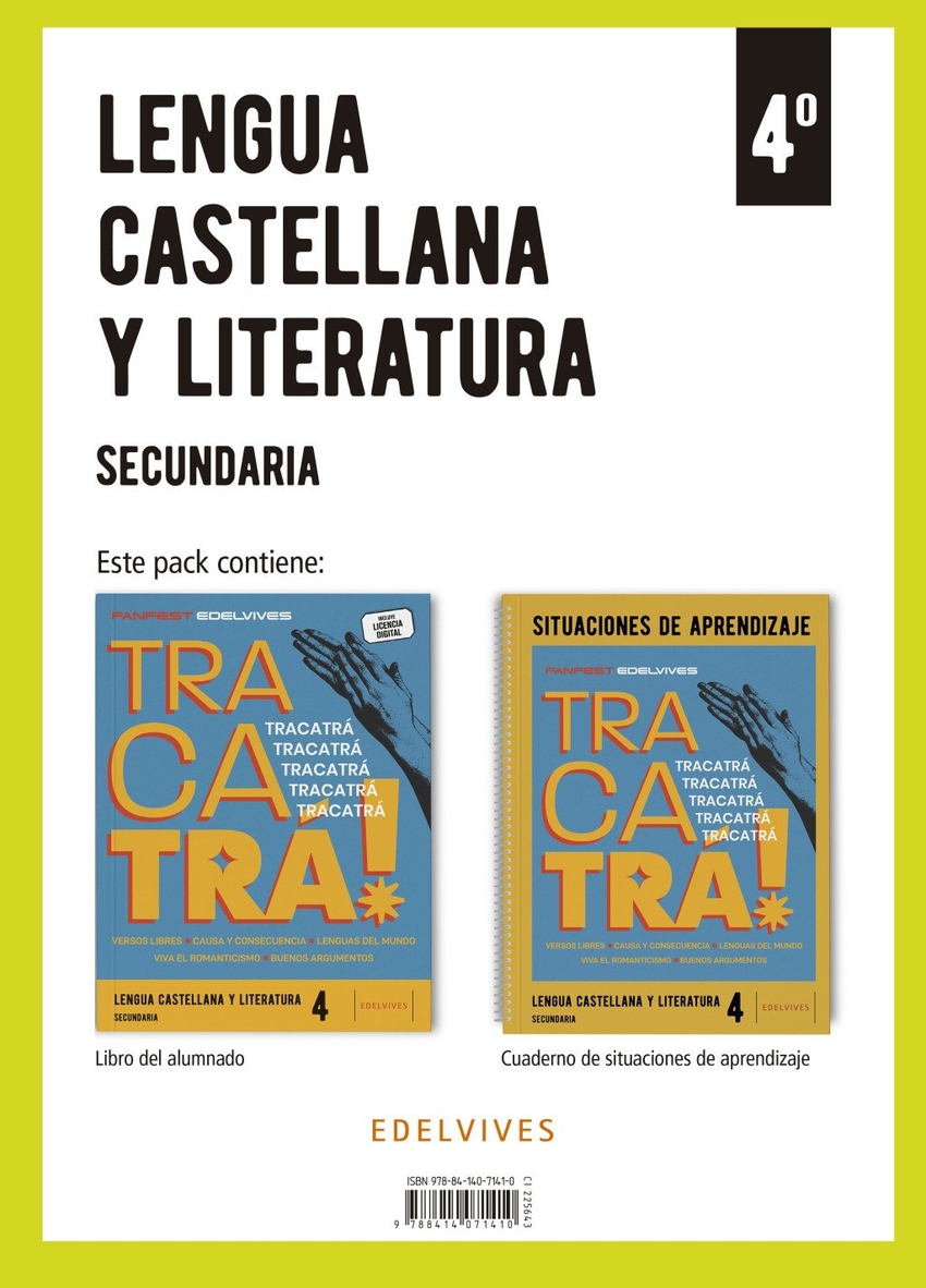 Proyecto: FanFest - Lengua Castellana y Literatura 4 Secundaria. Libro del alumnado + Cuaderno
