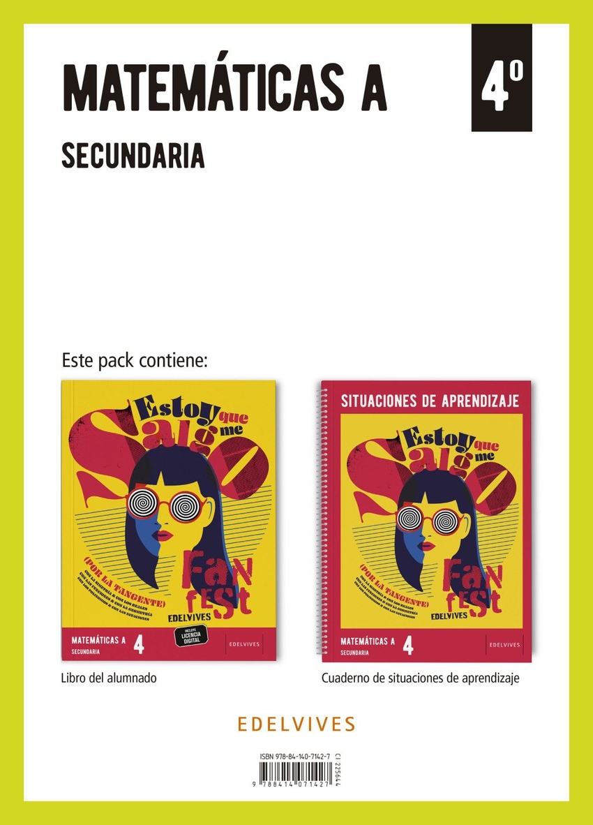 Proyecto: FanFest - Matem�ticas 4 Secundaria [opci�n A]. Libro del alumnado + Cuaderno