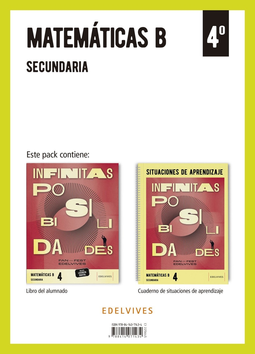 Proyecto: FanFest - Matem�ticas 4 Secundaria [opci�n B]. Libro del alumnado + Cuaderno