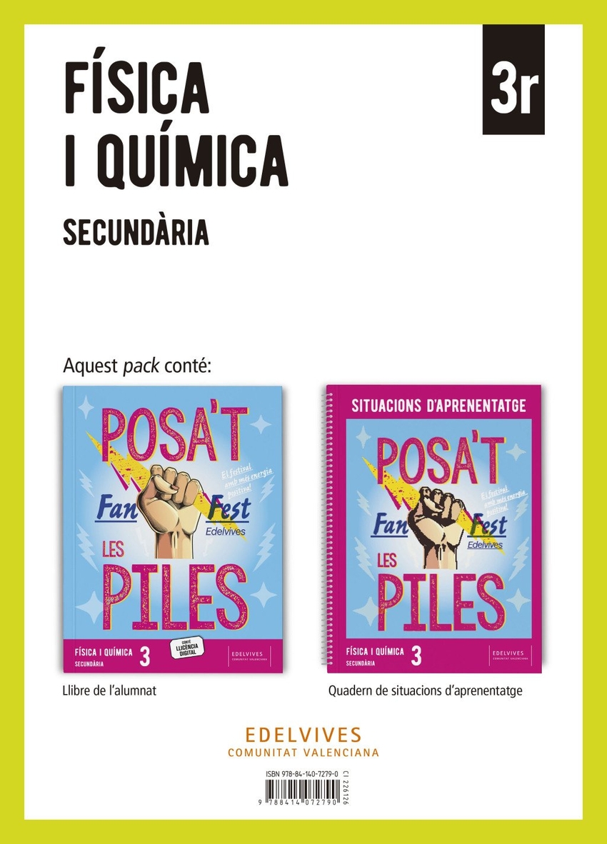 Projecte: FanFest. F�sica i Qu�mica 3 Secund�ria. Llibre de l'alumnat + Quadern