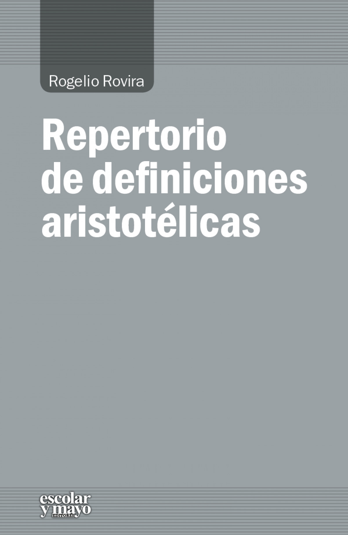 Repertorio de definiciones aristot�licas
