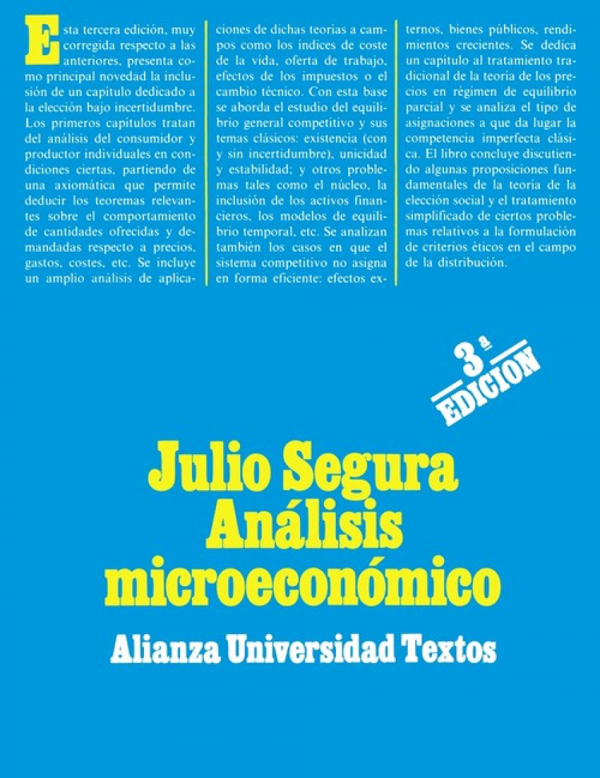 Univ.textos/analisis microeconomico - Segura Sánchez, Julio