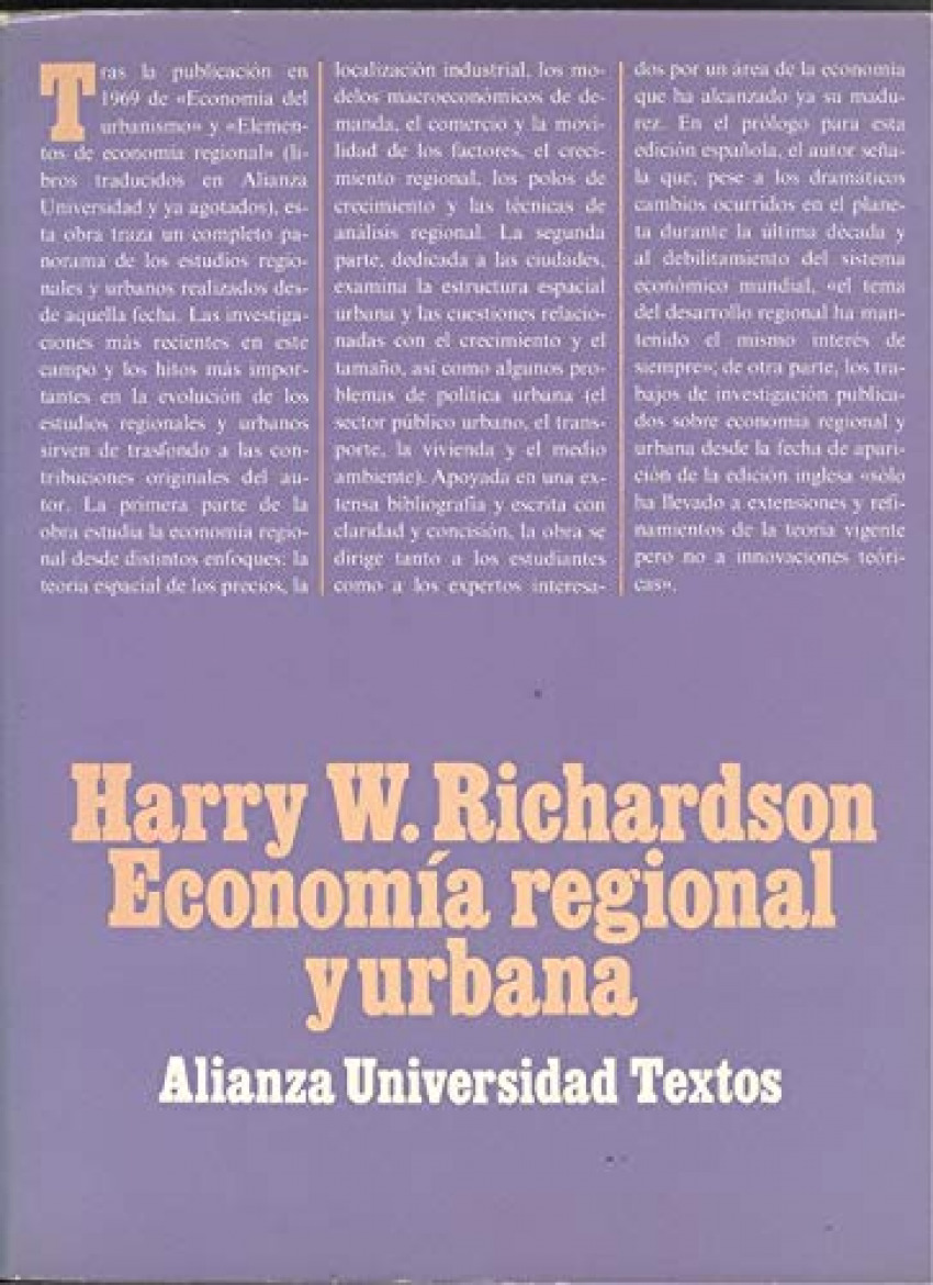 Economia regional y urbana - Richardson, Harry W.