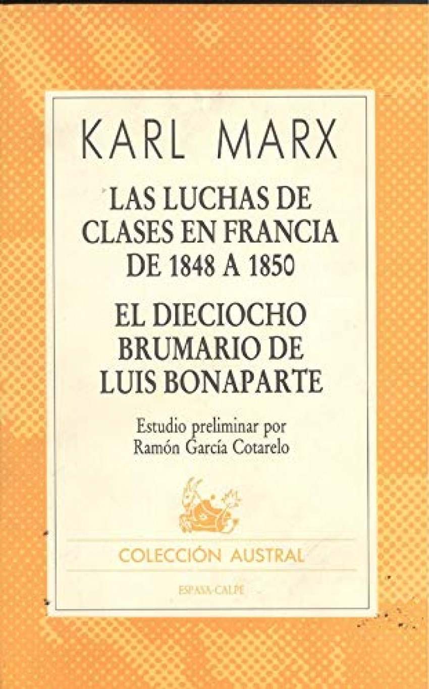 Luchas de clases en francia de 1848 a 1850 / el dieciocho br - Marx, Karl