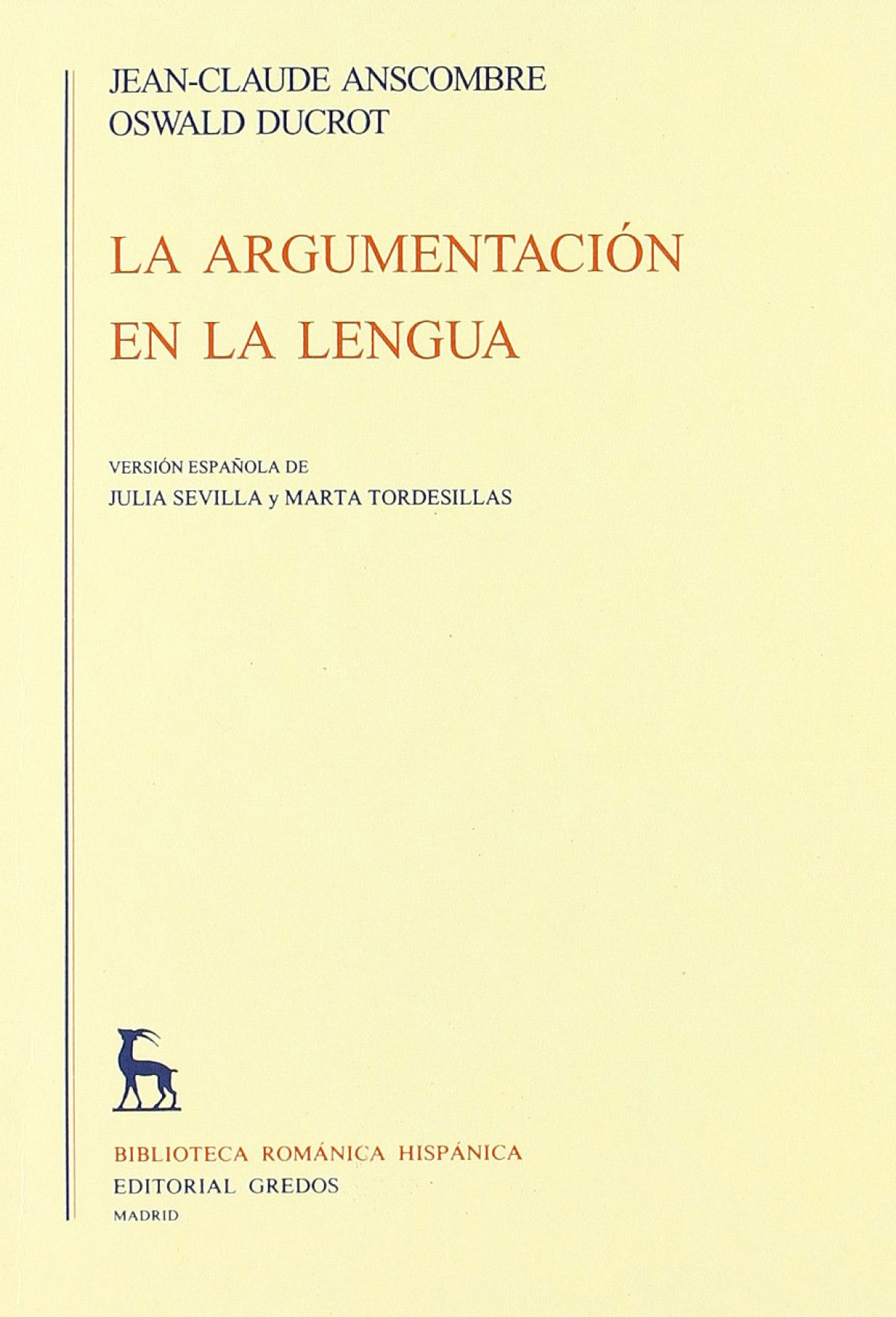 Argumentacion En Lengua - Anscombre, Jean-claude/ Ducrot, O.