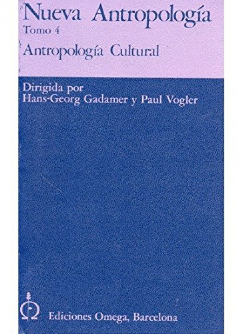 AntropologÍa cultural - Gadamer, H.G. - Vogler, P.
