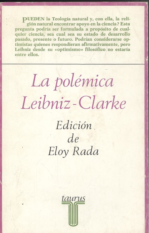 LA POLEMICA LEIBNIZ-CLARKE
