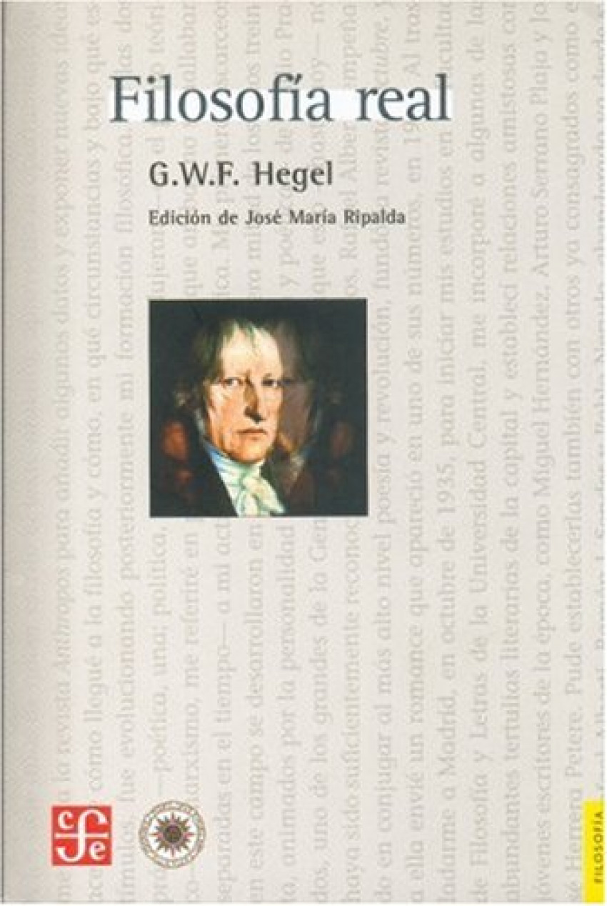 Filosofía real - Hegel, Georg Wilhelm Friedrich
