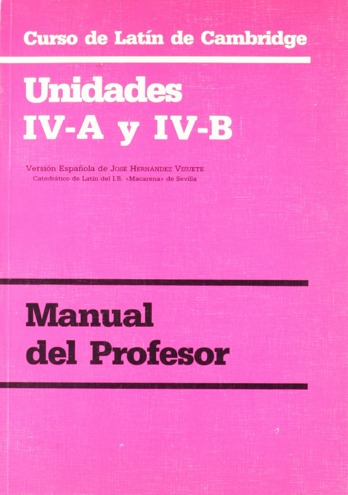 Curso de latín de cambridge libro del profesor unidad iv-a y - Aa.Vv./Varios Autores