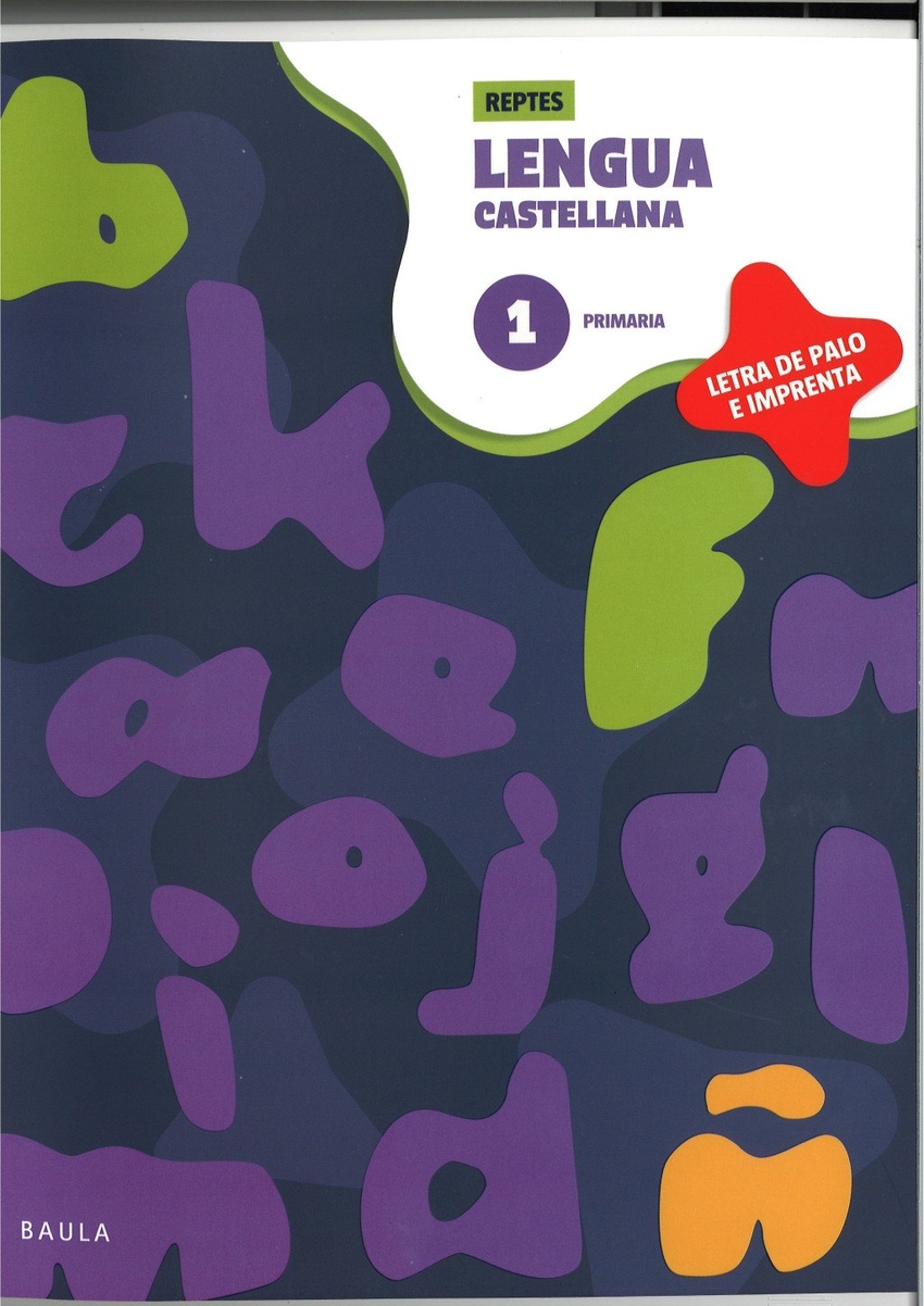 Cuaderno de Lengua castellana 1 Primaria - Reptes - Letra de palo