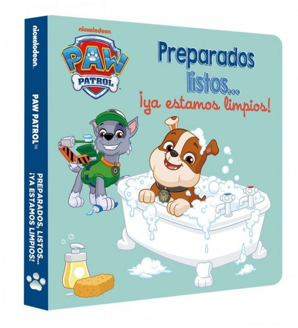 Paw Patrol , Patrulla Canina. Libro de cart�n - Preparados, listos... �ya estamos limpios!