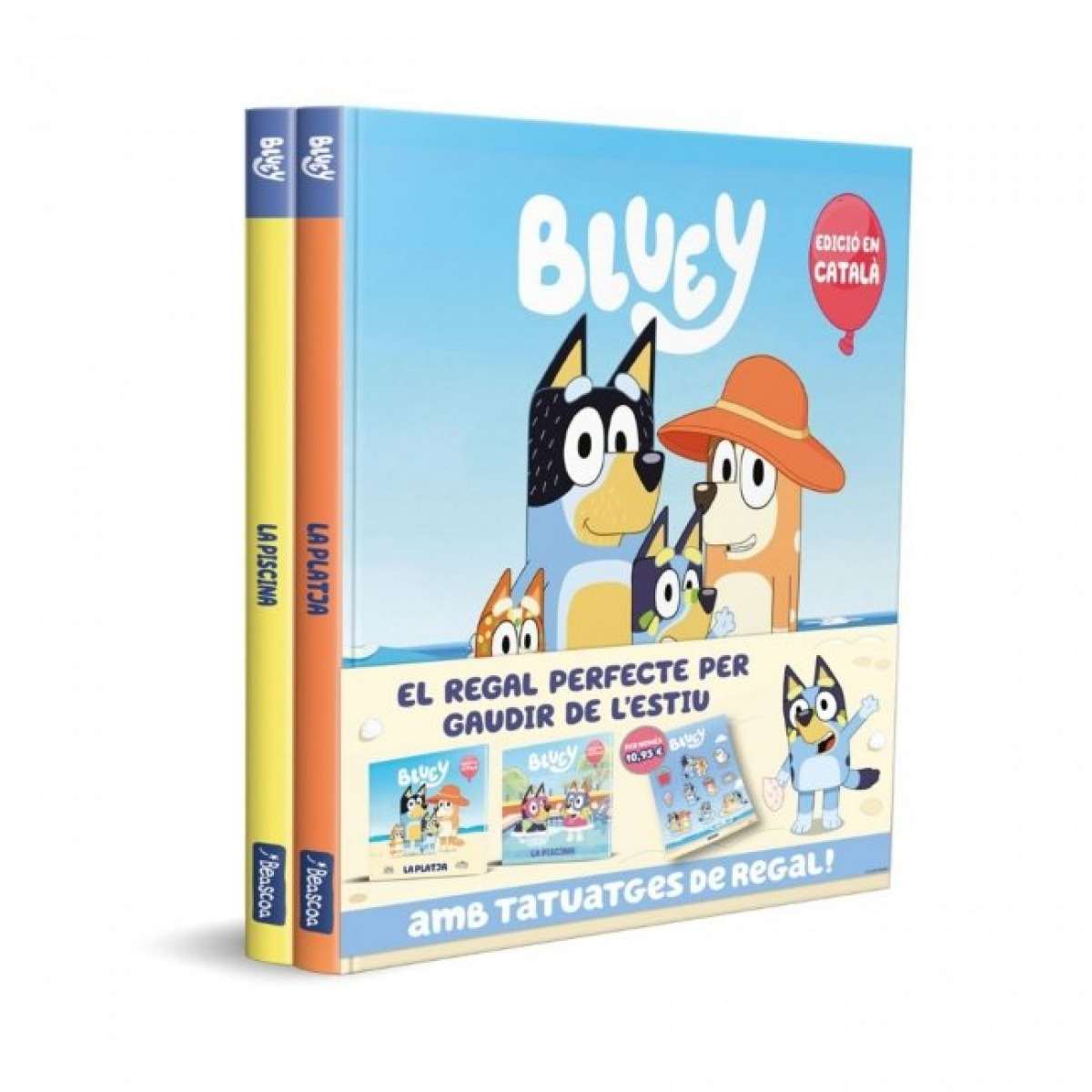 bluey un conte - a la platja a la piscina pack amb dos llibres de bluey per gaudir de lestiu
