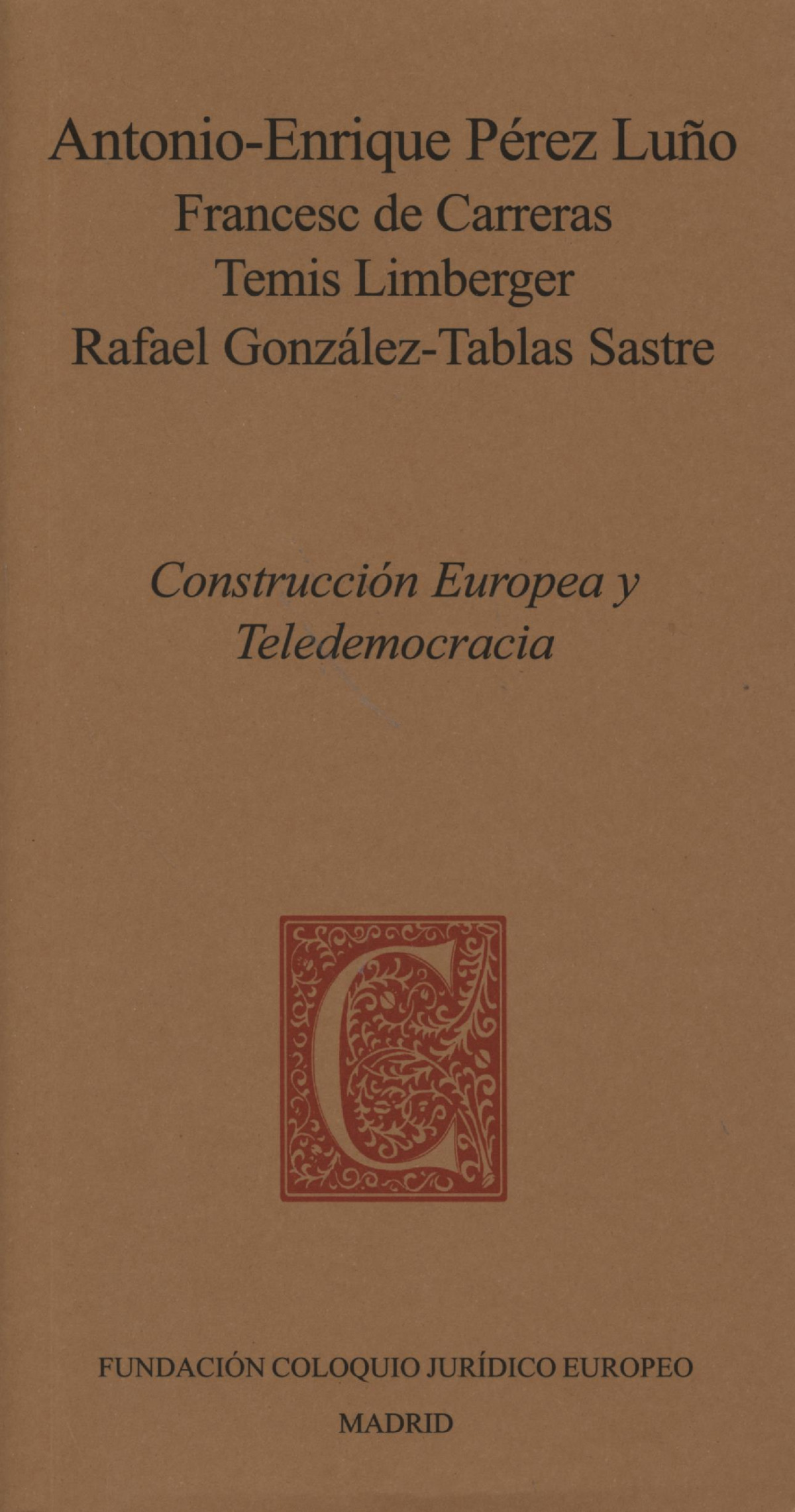 Construcci�n europea y teledemocracia