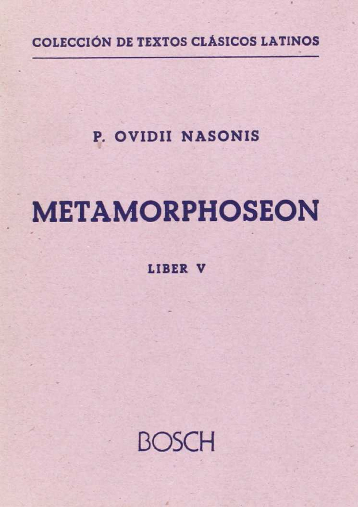 Metamorphoseon, Liber V - Ovidii