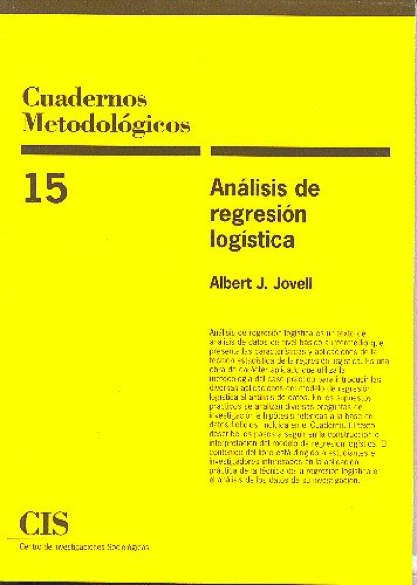 Analisis de regresion logistica - Jovell, Albert J.