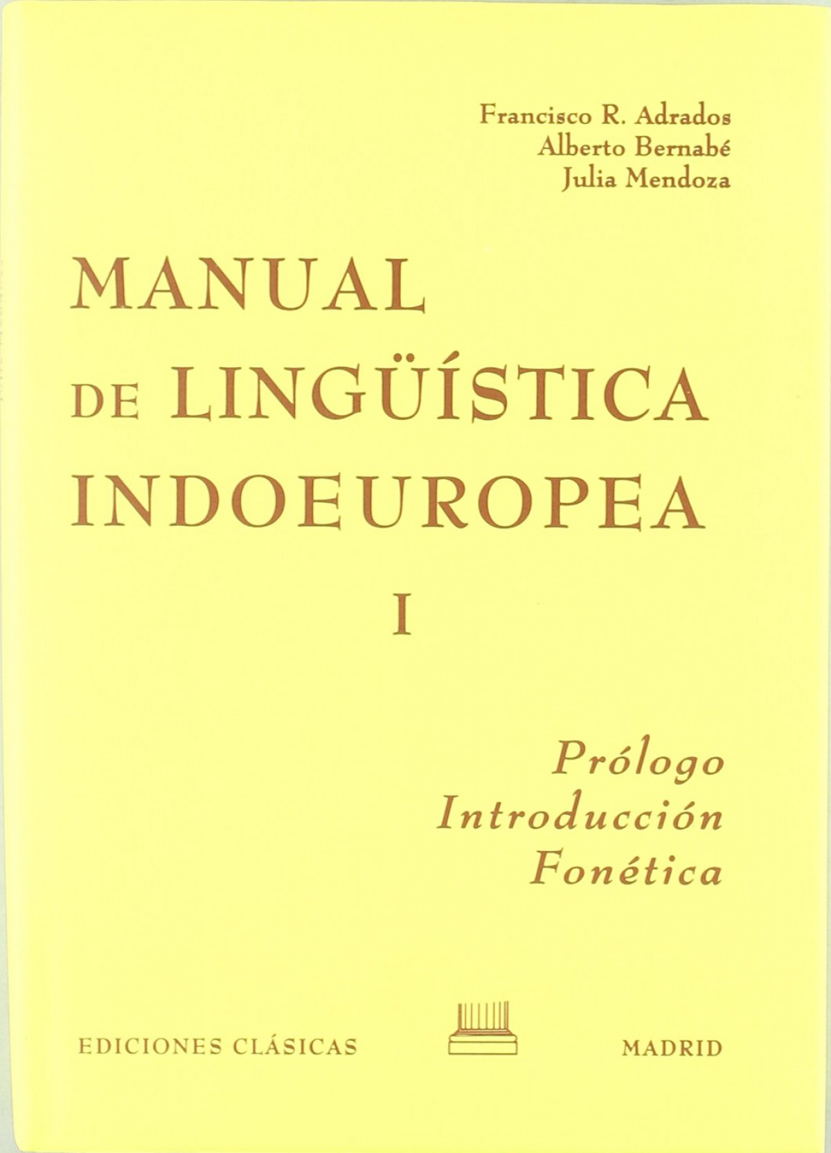 Manual de linguistica indoeuropea vol.i