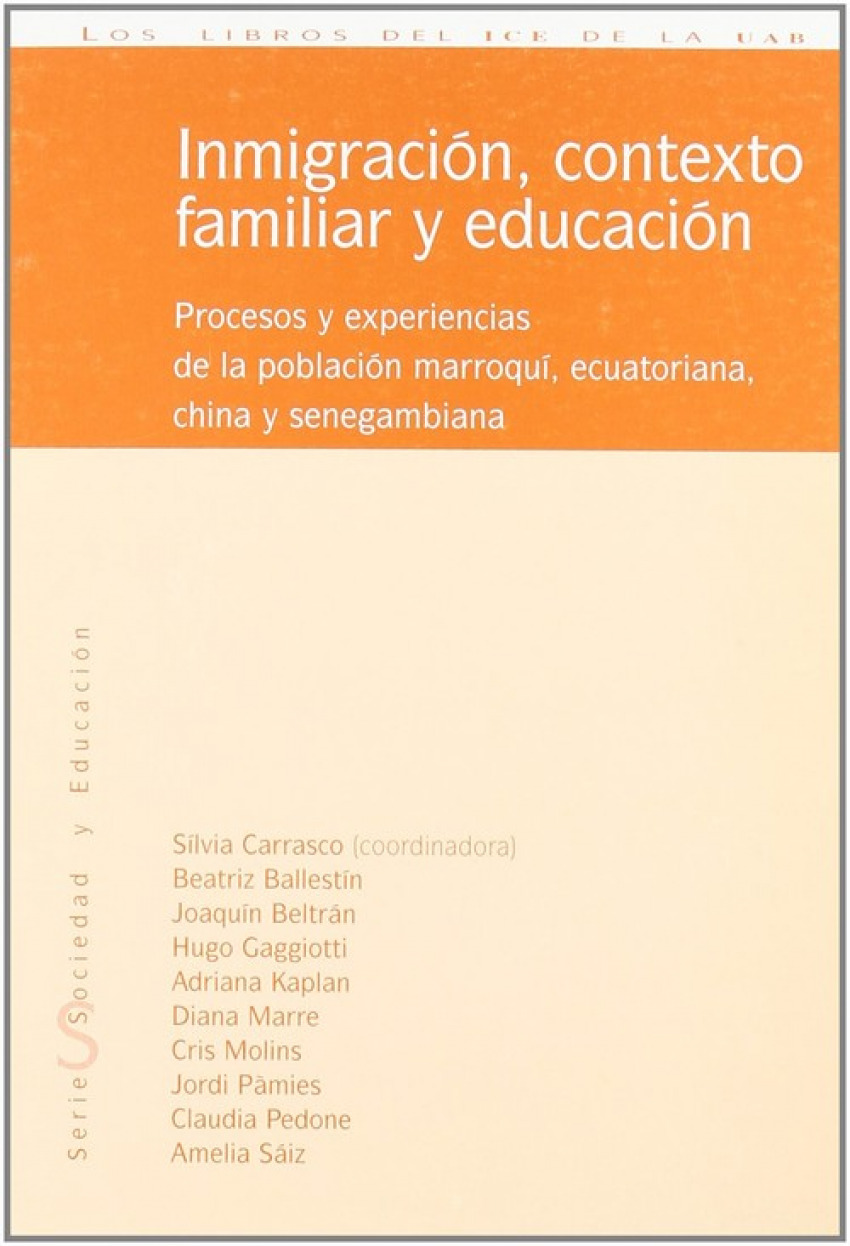 Inmigración, contexto familiar y educación - Carrasco i Pons, Sílvia