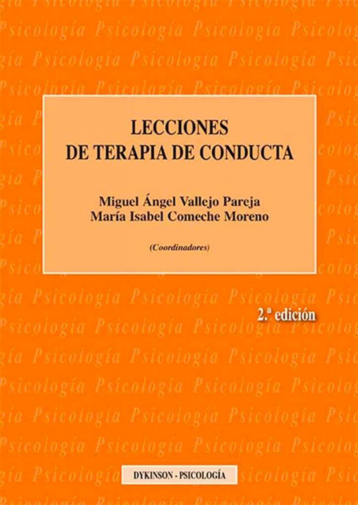 LECCIONES DE TERAPIA DE CONDUCTA