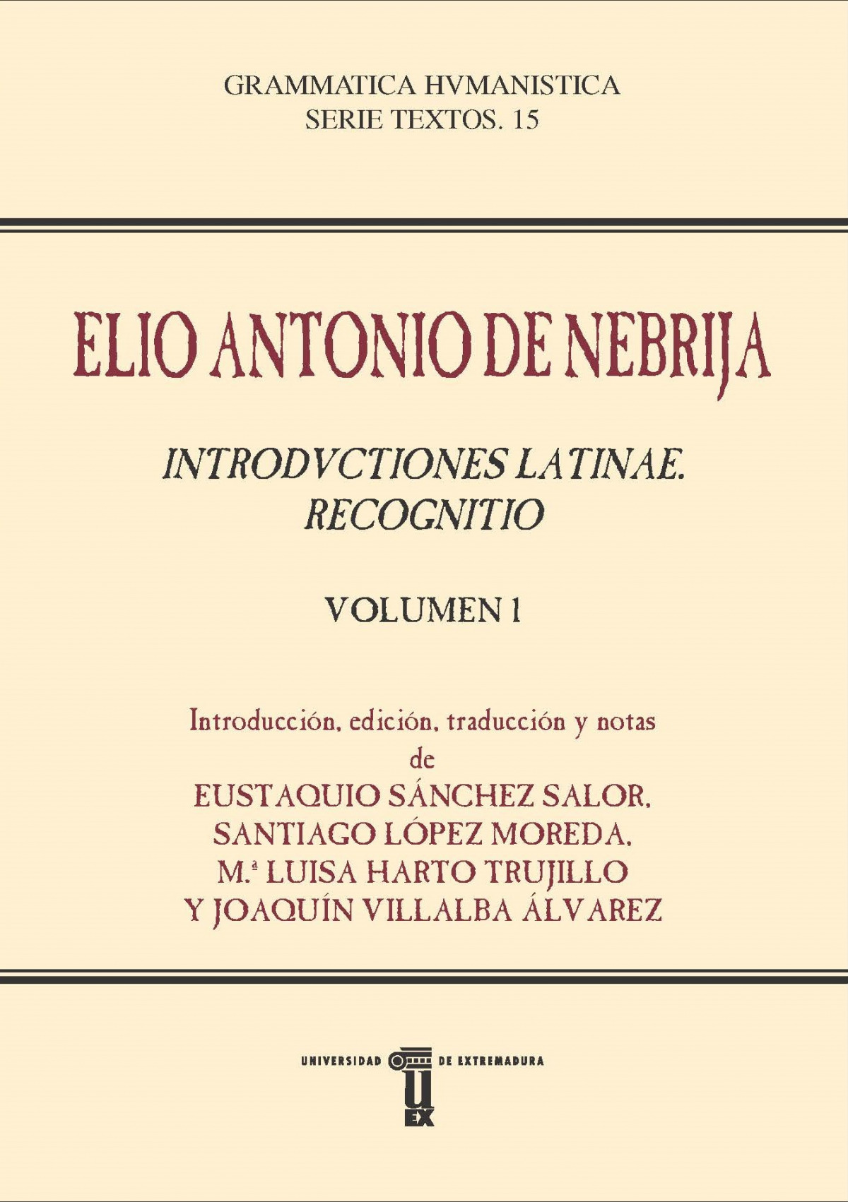 INTRODUCTIONES LATINAE. RECOGNITIO