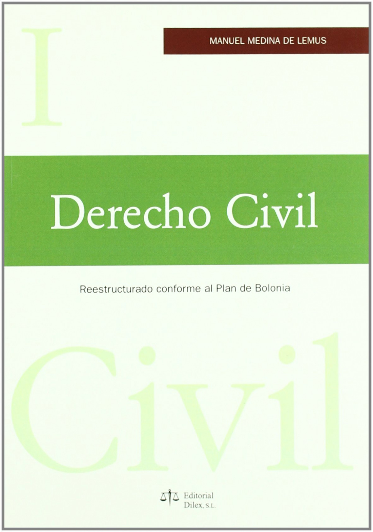 Derecho civil. t.i (2010) (reestr.conforme al plan bolonia) - Medina De Lemus,Manuel