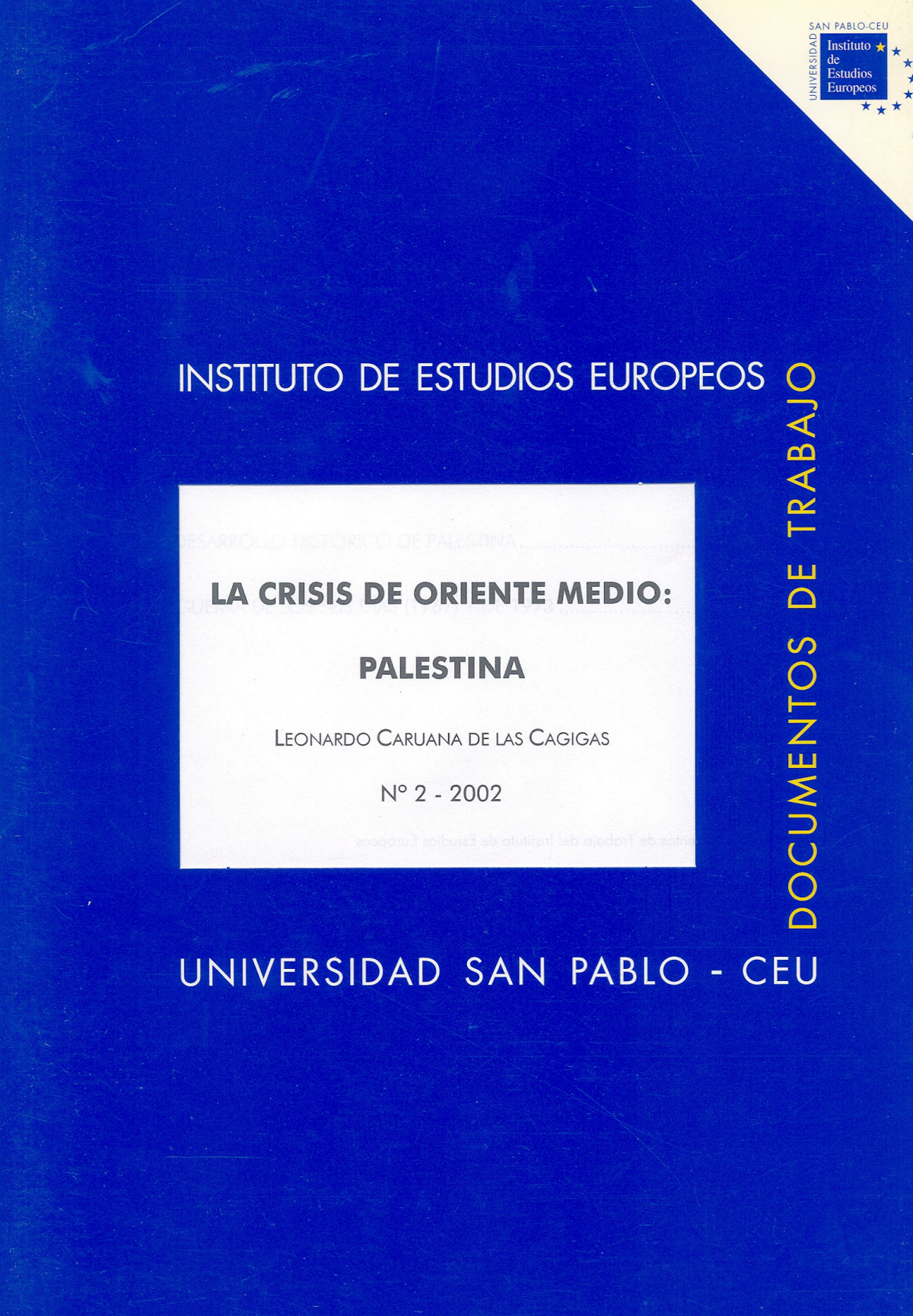 LA CRISIS DE ORIENTE MEDIO: PALESTINA