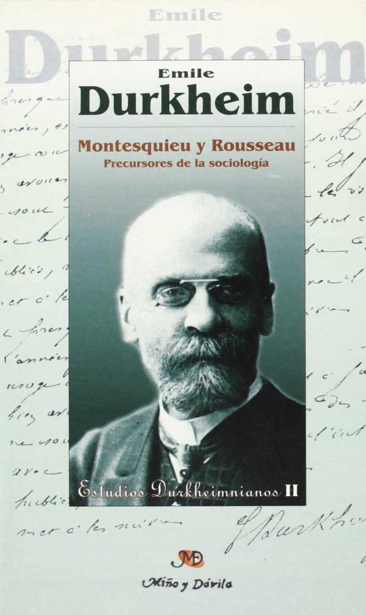 Montesquieu y rousseau. precursores de la sociologia - Durkheim, Emile