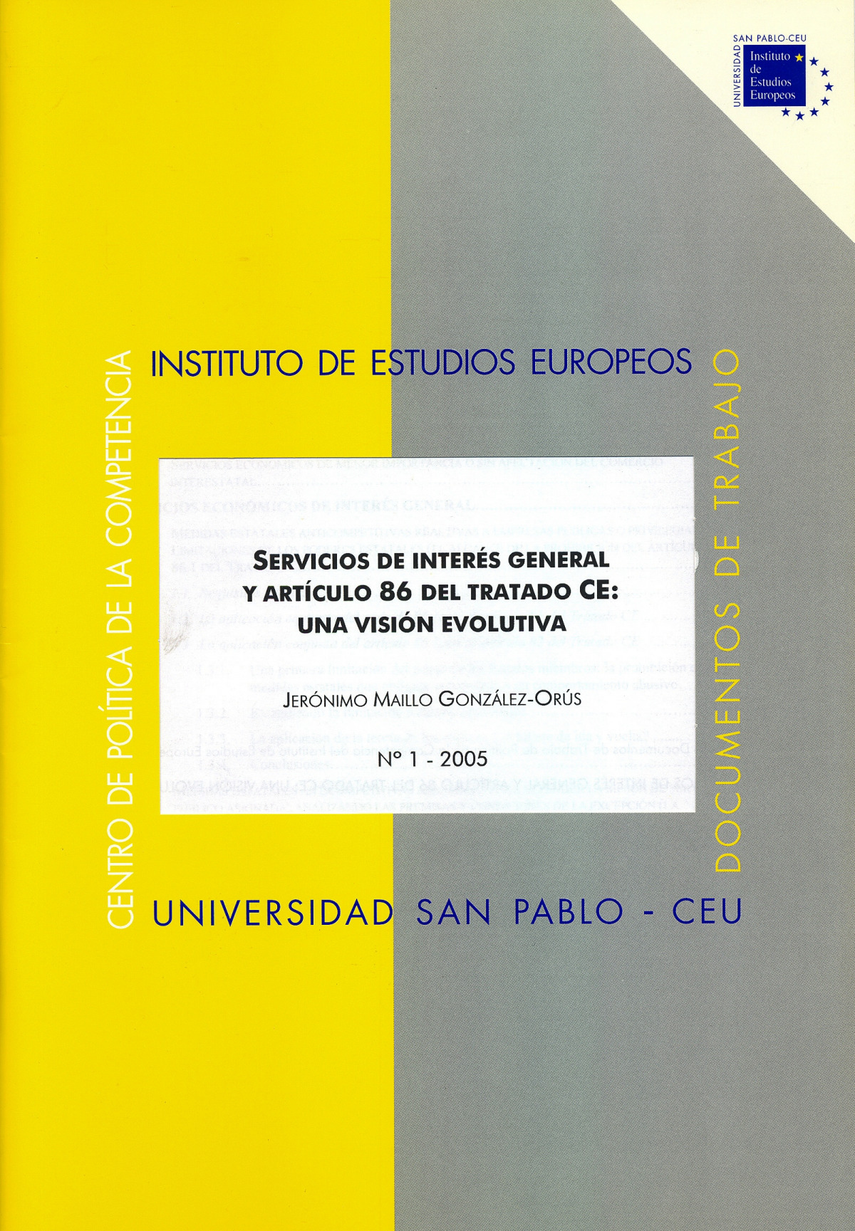 SERVICIOS DE INTERES GENERAL Y ARTICULO