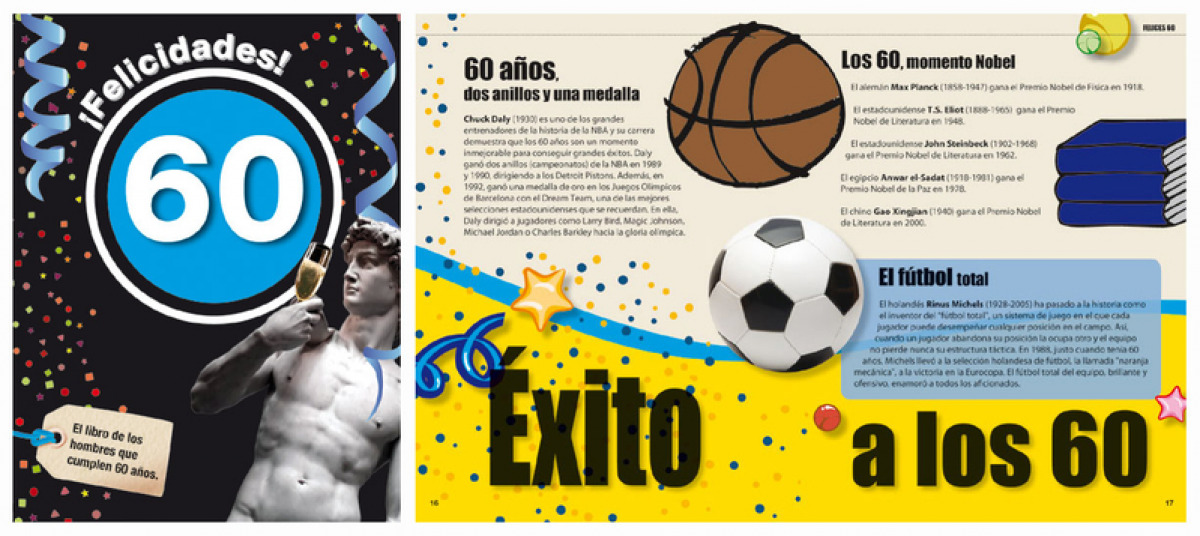 FELICIDADES 60 -HOMBRE EL LIBRO DE LOS HOMBRES QUE CUMPLEN 6