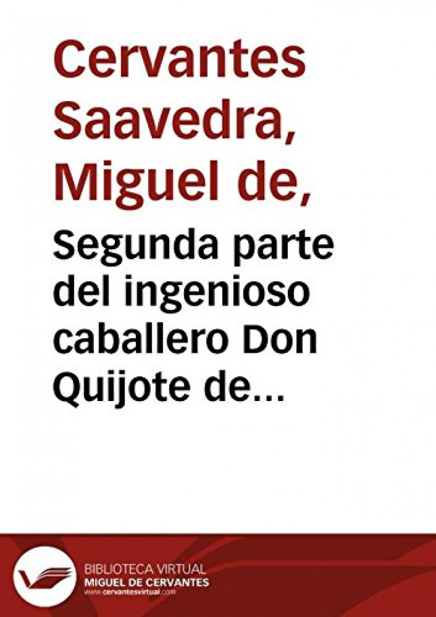 Donquijote de la mancha (segunda parte) - Cervantes Saavedra, Miguel