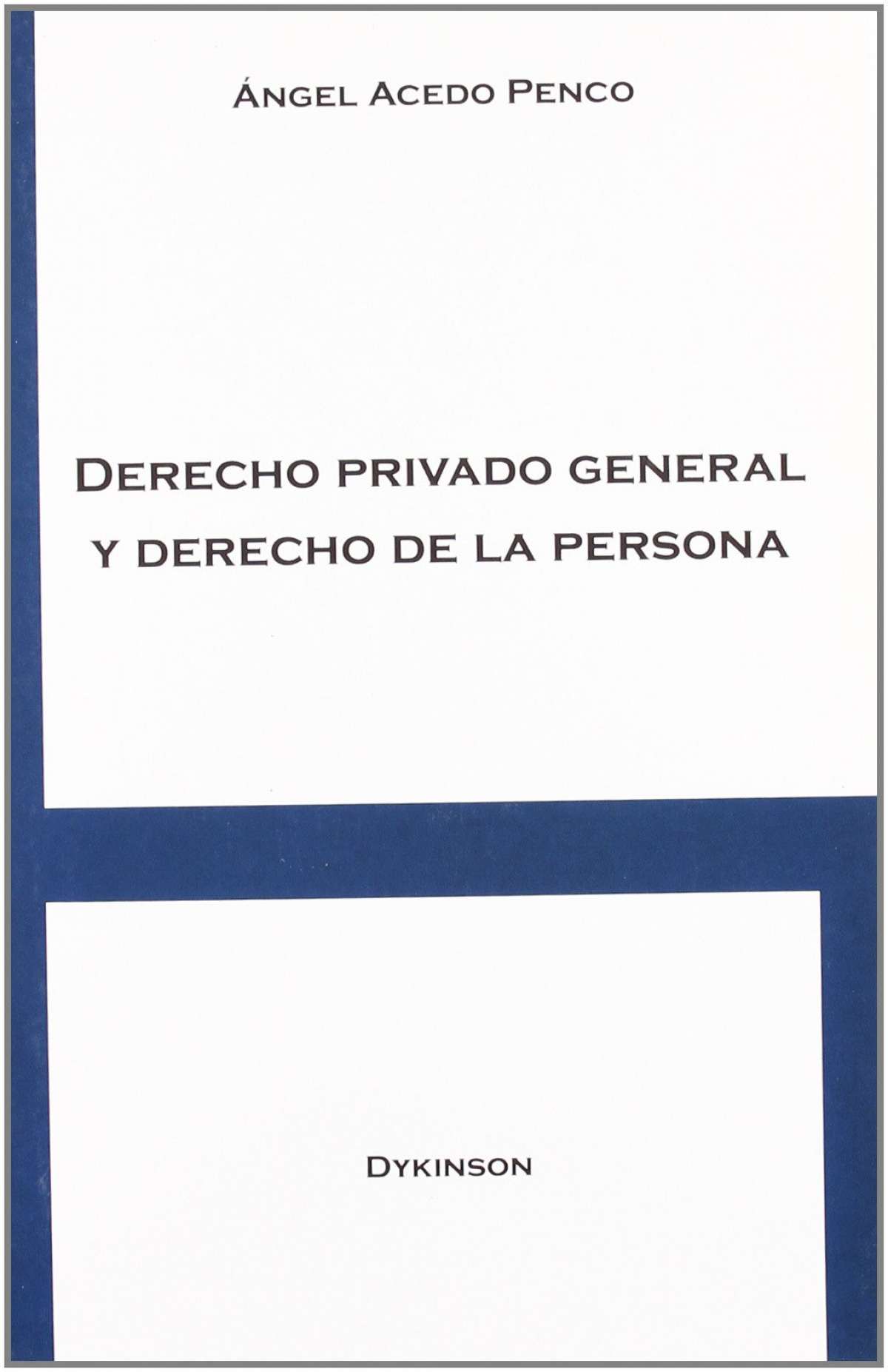 Derecho privado general y derecho de la persona