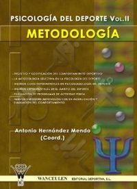 Psicologia deporte, 2 metodologia - Hernandez, Antonio
