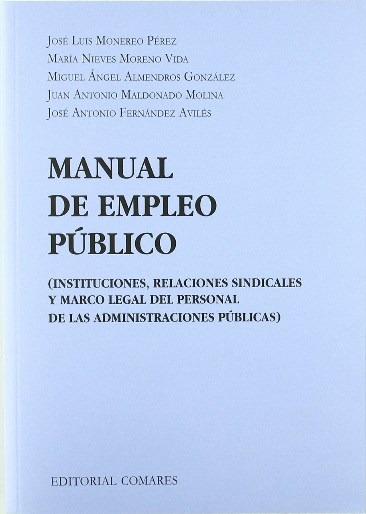 (2010).manual de empleo publico.(derecho laboral) - Vv.Aa.