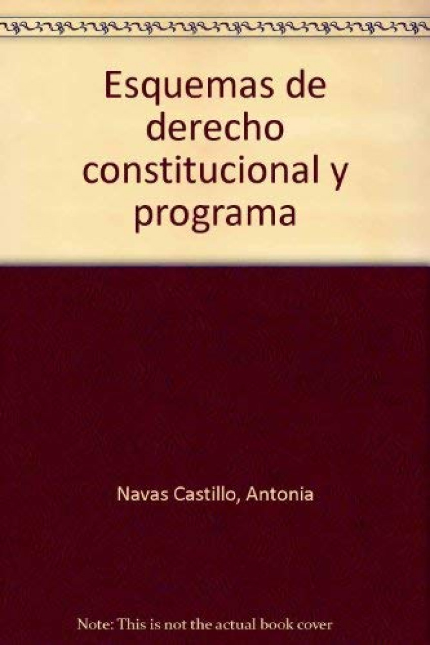 ESQUEMAS DE DERECHO CONSTITUCIONAL Y PROGRAMA