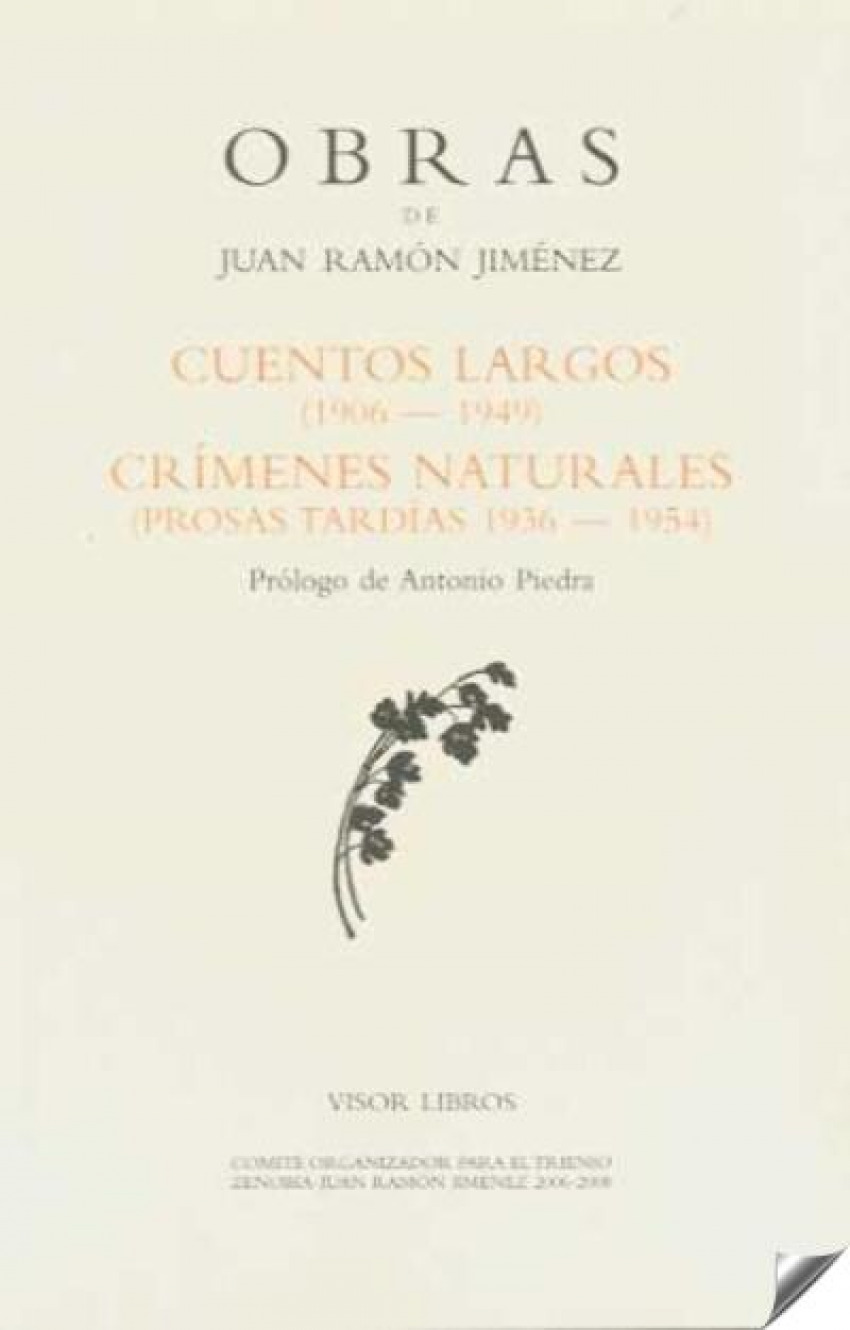 Cuentos largos obras j.r. jimenez-37 1906-1949 crimenes natu 1906-1949 - Jimenez, Juan Ramon