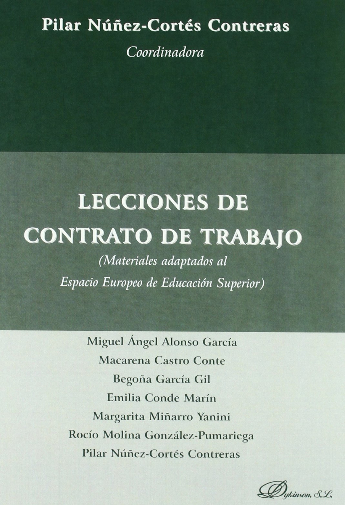 Lecciones de contrato de trabajo : materiales adaptados al E