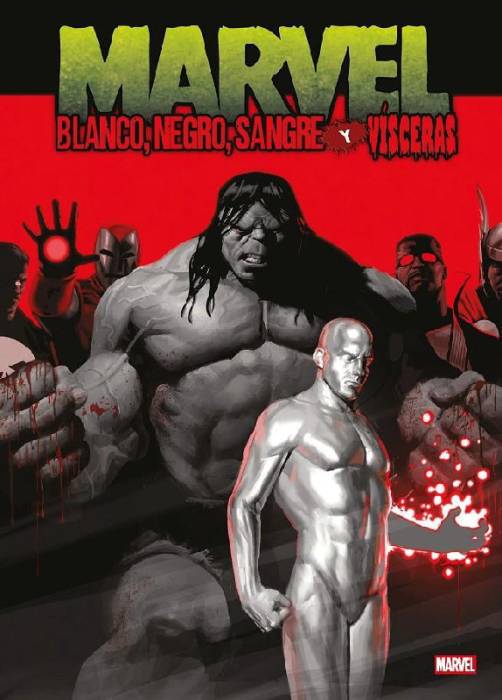 Marvel blanco, negro y visceras