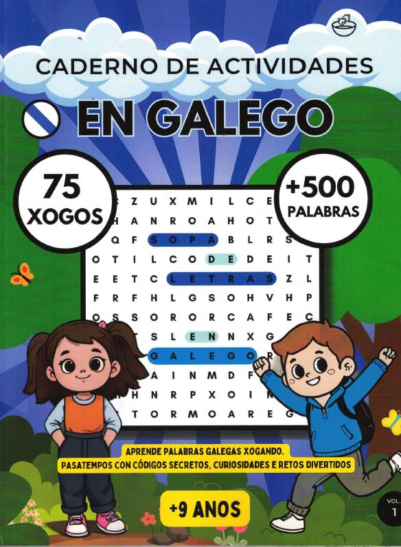 Caderno actividades en galego.(a partir de 9 anos)