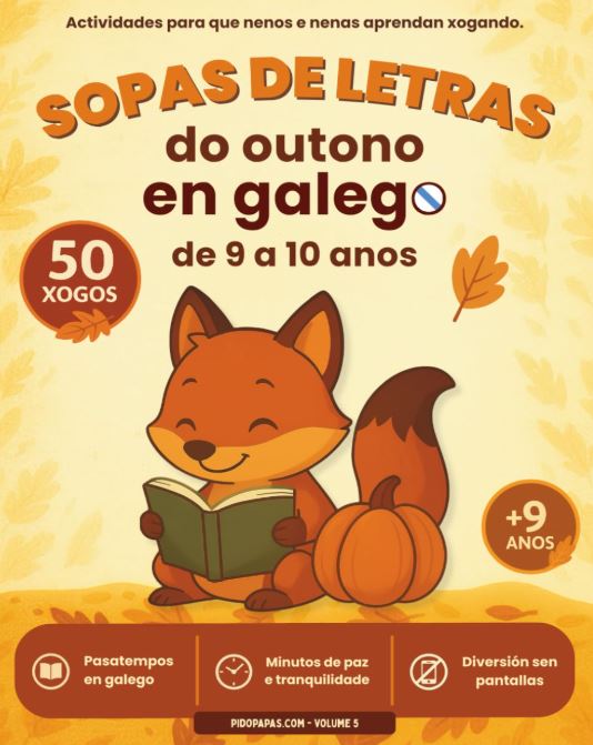 Sopa de letras do outono.(de 9 a 10 anos)