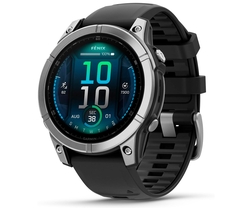 Garmin Fenix E Acero Inox Y Correa Negra / Smartwatch 47Mm