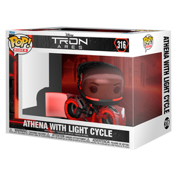 Figura Pop Rides Disney Tron Ares Athena With Light Cycle