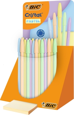 Exp 40 bolígrafo bic cristal pastel colores surtidos tinta azul