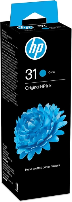 BOTE TINTA ORIGINAL HP 31 CIAN 1VU26AE