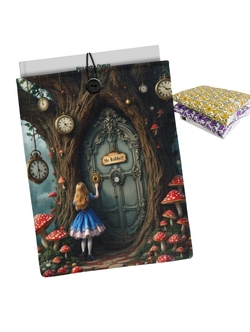 FUNDA ACOLCHADA PARA LIBROS ALICIA 21X28CM