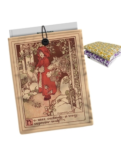 FUNDA ACOLCHADA PARA LIBROS CAPERUCITA 21X28CM