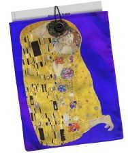 Funda acolchada para libros beso klimt 21x28cm