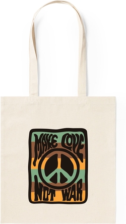 BOLSA MAKE LOVE NOT WAR NATURAL
