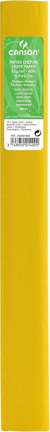 PAQ/10 ROTLLO CONTINUO PAPER CRESPON 50X250CM GROC LIMON