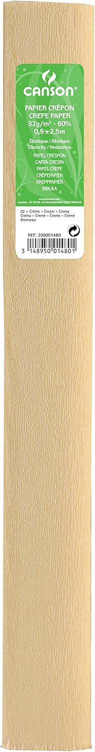 PAQ/10 ROTLLO CONTINUO PAPER CRESPON 50X250CM CREMA 32G