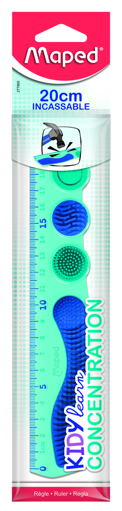 Blister regla 20cm irrompible kidy learn concentración